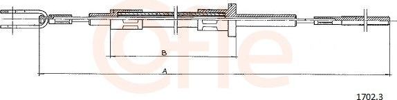 Трос сцепления Cofle для IVECO Daily II 1989-1999. Артикул 1702.3