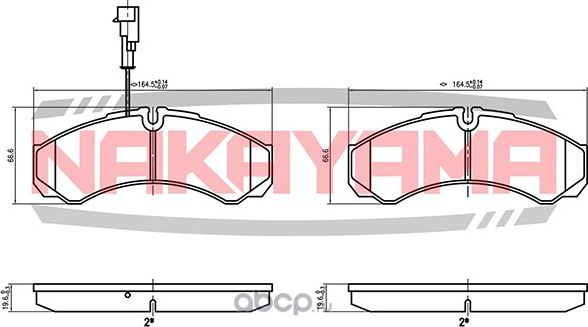 Колодки тормозные задние (Nakayama). Артикул HP8542NY