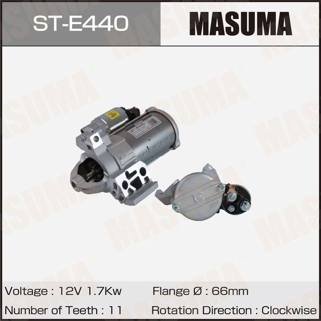 Стартер MASUMA, BMW / B38B15A (12V/1.7KW) Masuma. Артикул STE440