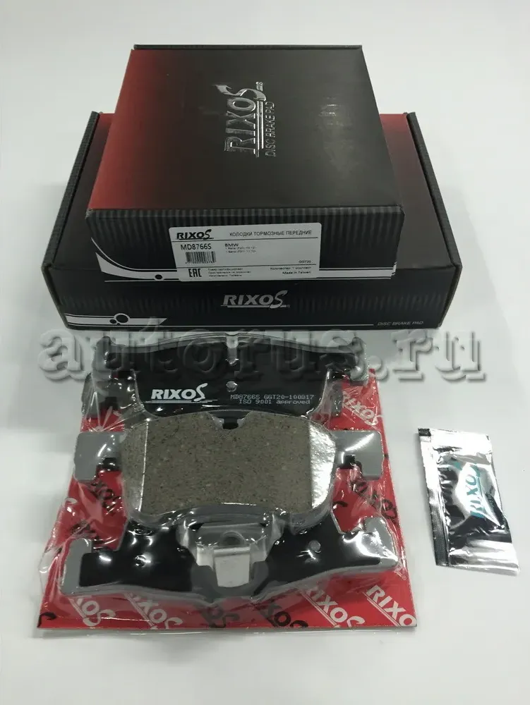Колодки тормозные дисковые, комплект (Rixos). Артикул MD8766S