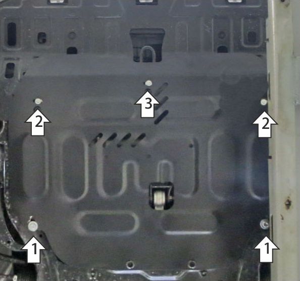 Защита Мотодор усиленная для двигателя и КПП Changan Eado Plus 2020-2026. Артикул 57207