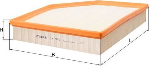 Воздушный фильтр Mahle-Knecht. Артикул LX 944
