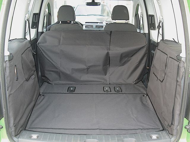 Защитный чехол AUTOSMSTUDIO "Maxi" в багажник автомобиля для Volkswagen Caddy IV (5 мест) 2015-2020, серый. Артикул TP-VW-CADII5-MAXI-GR