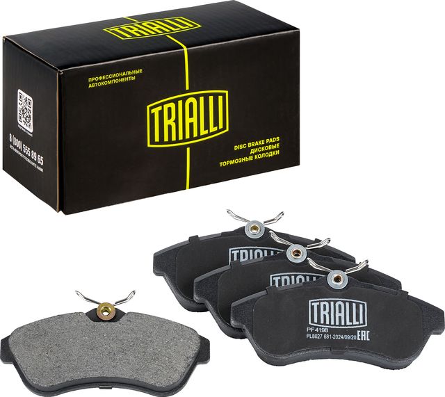 Тормозные колодки Trialli (Low-Metallic) передние для Citroen C3 I 2002-2010. Артикул PF 4198