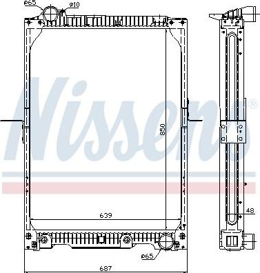 Радиатор охлаждения двигателя Nissens для Mercedes-Benz SK 1987-1996. Артикул 62657A