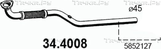 Глушитель Asso для Opel Corsa C 2000-2009. Артикул 34.4008