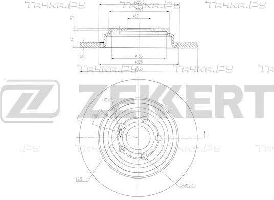 Тормозной диск Zekkert. Артикул BS-6445