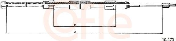 Трос ручника (тросик ручного тормоза) Cofle. Артикул 10.470