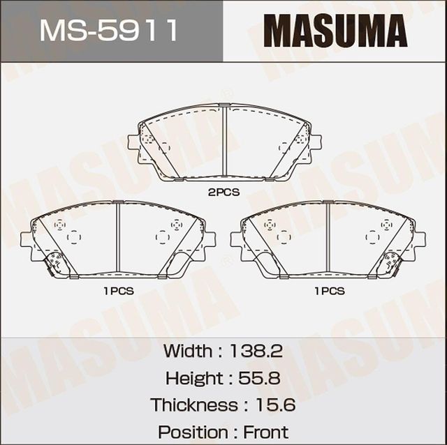 Тормозные колодки Masuma. Артикул MS-5911