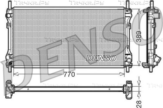 Радиатор охлаждения двигателя Denso (алюминий). Артикул DRM10104