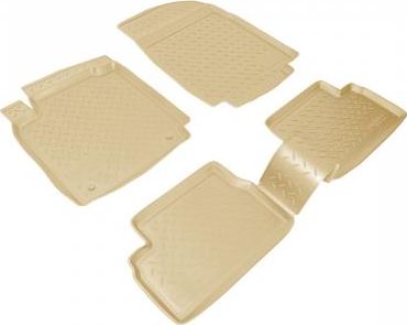 Коврики Норпласт для салона Nissan Micra K12 2005-2010. БЕЖЕВЫЕ. Артикул NPL-Po-61-15Beige