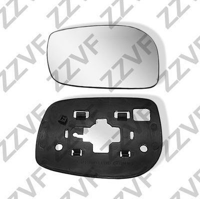Зеркальное стекло бокового зеркала ZZVF правое для Toyota Camry 40 (V40, XV40) 2006-2011. Артикул ZVTO2116R
