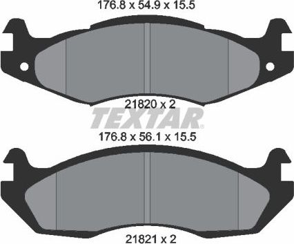 Тормозные колодки Textar. Артикул 2182001