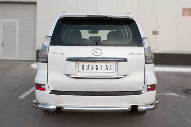 Защита RusStal заднего бампера d76 (дуга) для Lexus GX 460 2014-2026. Артикул LGXZ-001847