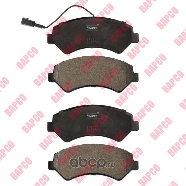 Колодки тормозные дисковые пер. CITROEN JUMPER 11- FIAT DUCATO (250_,2 (Bapco). Артикул BP0353