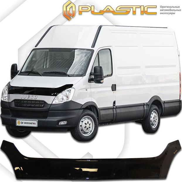 Дефлектор СА Пластик для капота (Classic черный) Iveco Daily  2011-2014. Артикул 2010060109207