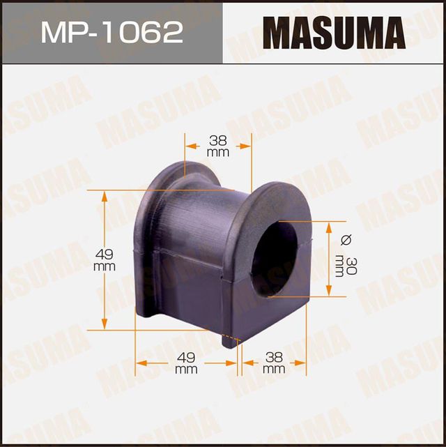 Втулки стабилизатора Masuma передние для Toyota Hilux VII 2005-2015. Артикул MP-1062