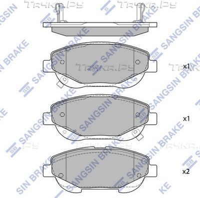 Тормозные колодки Sangsin Hi-Q. Артикул SP1579