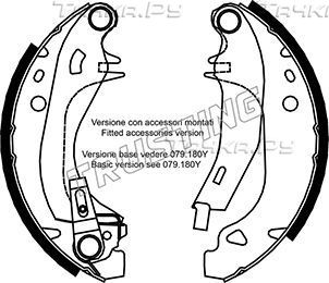 Тормозные колодки Trusting задние для Citroen Saxo 1996-2003. Артикул 079.192Y