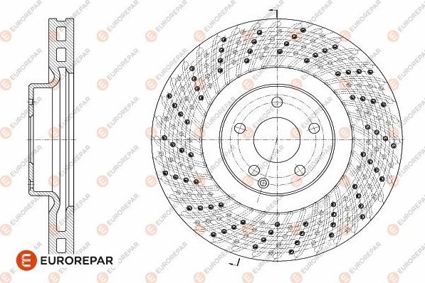Тормозной диск Eurorepar передний для Mercedes-Benz SL-Класс V (R230) 2001-2012. Артикул 1642780480