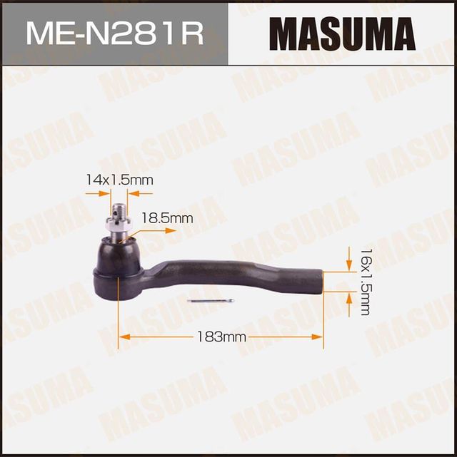 Наконечник рулевой тяги Masuma. Артикул ME-N281R