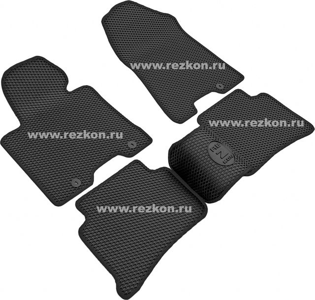 Коврики Rezkon EVA для салона Kia Sportage IV 2016-2026 Черный кант. Артикул 9021040301