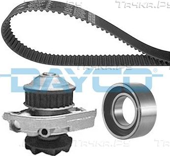 Помпа (водяной насос) с комплектом ремня ГРМ Dayco для Fiat Doblo I 2001-2015. Артикул KTBWP2910