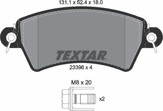 Тормозные колодки Textar Q+. Артикул 2339602