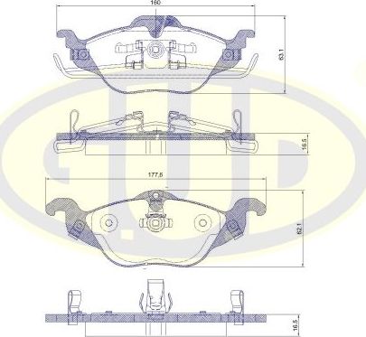 Тормозные колодки G.U.D.. Артикул GBP880143