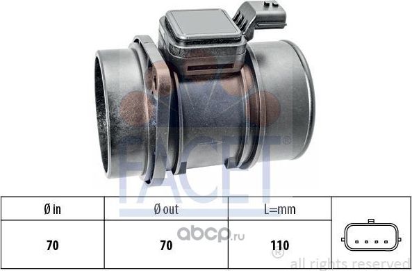 PRZEPLYWOMIERZ POWIETRZA DACIA NISSAN OPEL RENAULT (EPS). Артикул 101454