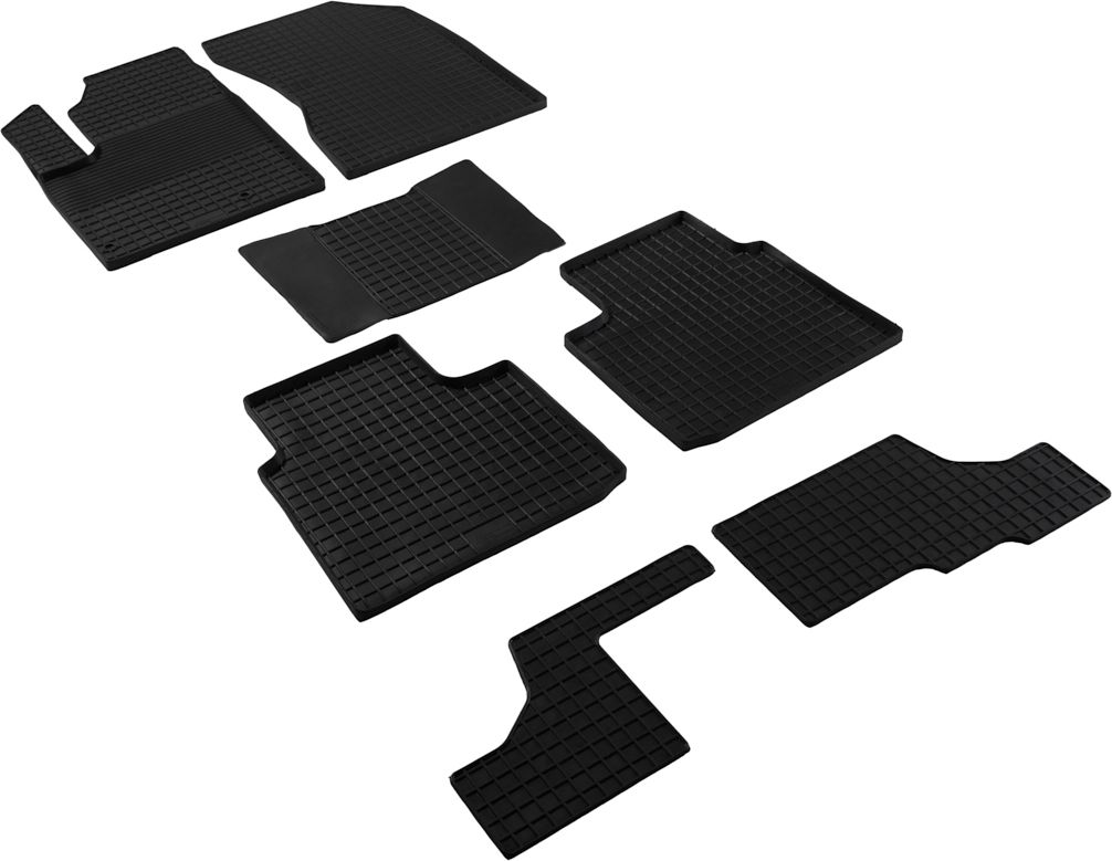 Коврики резиновые Seintex с узором сетка для салона Mitsubishi Outlander IV 2022-2026. Артикул 316434