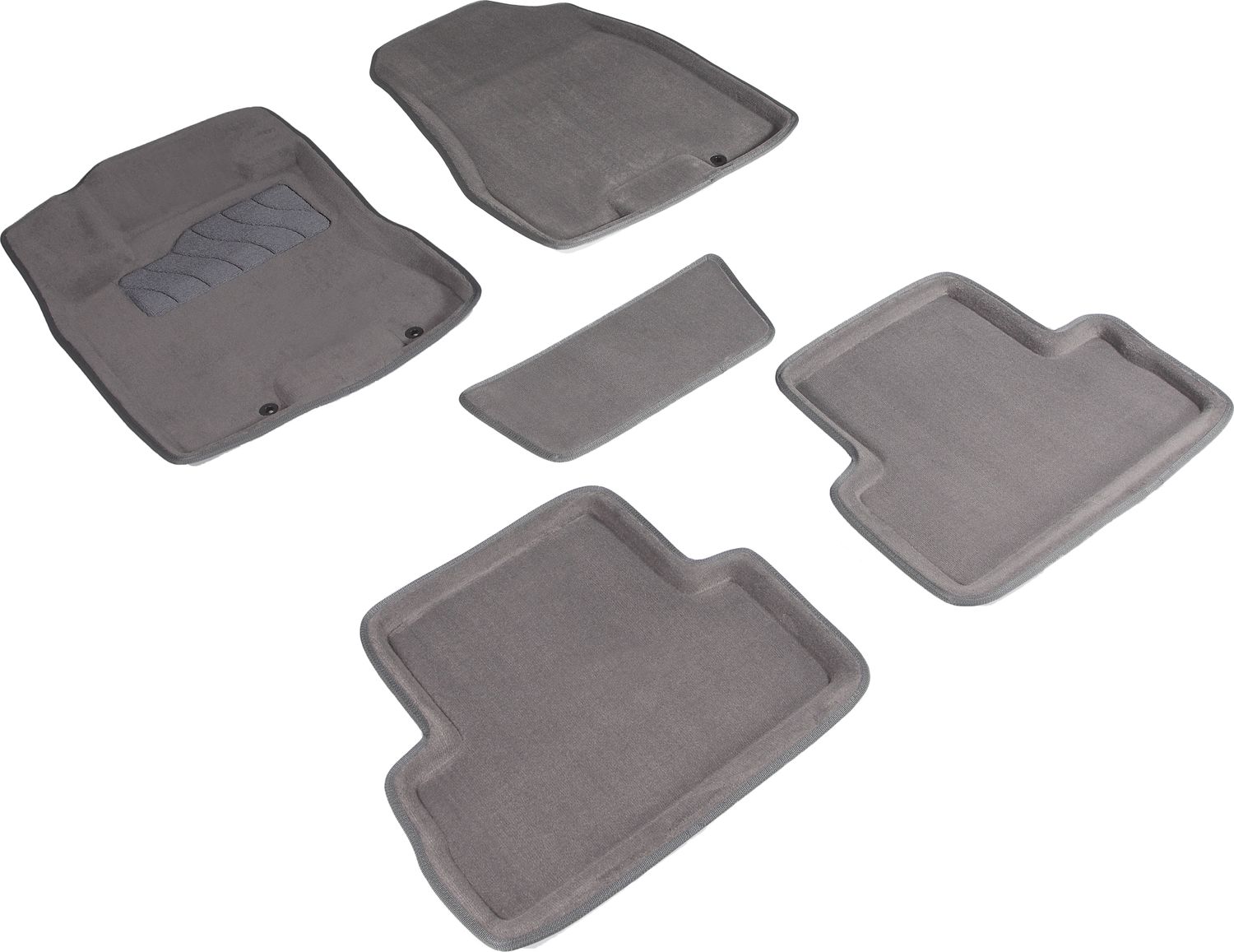 Коврики Seintex 3D ворсовые для салона Nissan Х-Trail T31 2007-2014 Серые. Артикул 71733