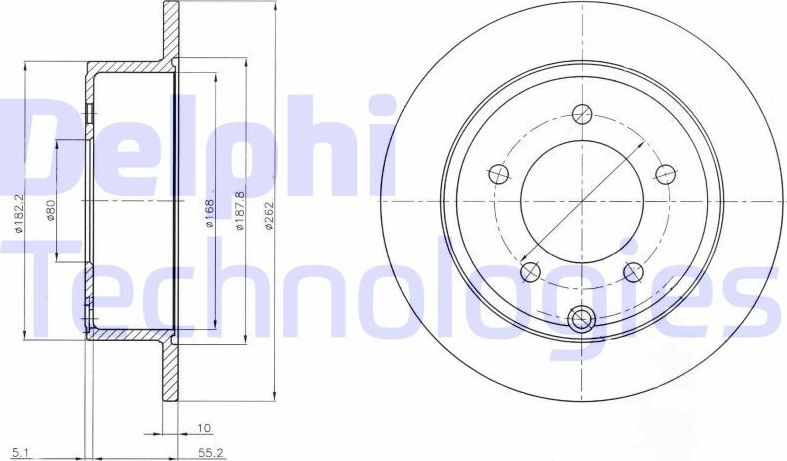 Тормозной диск Delphi. Артикул BG4179