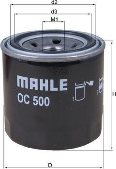Масляный фильтр Mahle. Артикул OC 500