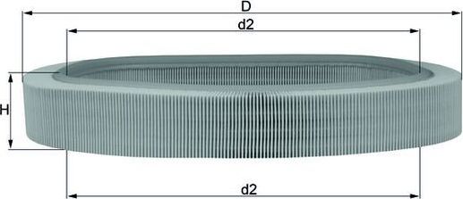 Воздушный фильтр Mahle для Mercedes-Benz 190 (W201) 1986-1993. Артикул LX 638