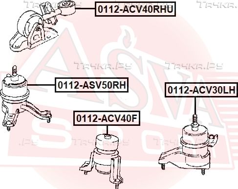 Подушка (опора) двигателя Asva. Артикул 0112-ASV50RH