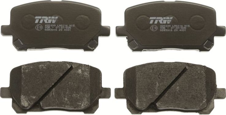 Тормозные колодки TRW COTEC. Артикул GDB3315