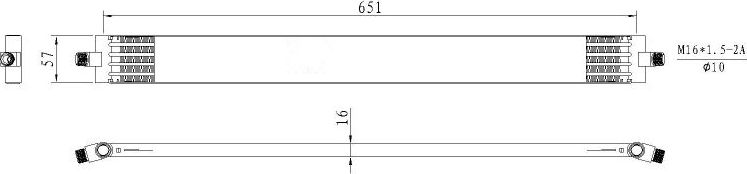 Радиатор масляный (маслоохладитель) для АКПП NRF (алюминий). Артикул 31813