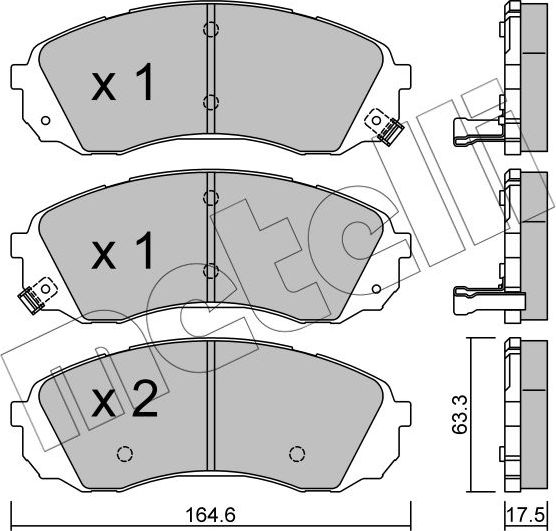 Тормозные колодки Metelli. Артикул 22-0785-0