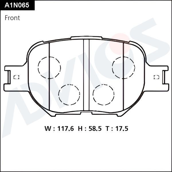 Тормозные колодки Advics. Артикул A1N065