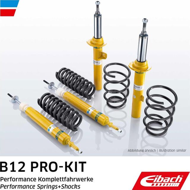 Амортизаторы и пружины подвески (комплект) Eibach EIBACH B12 Pro-Kit передний/задний для Volkswagen Golf IV 1998-2002. Артикул E90-85-003-05-22