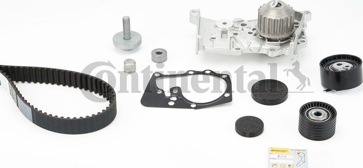 Помпа (водяной насос) с комплектом ремня ГРМ ContiTech для Renault Clio V 2008-2026. Артикул CT1179WP4