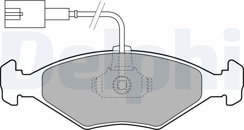 Тормозные колодки Delphi (Low-Metallic). Артикул LP1855