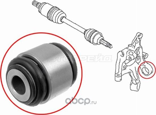 Сайлентблок задней цапфы SUBARU IMPREZA G12 2007-2 (SAT). Артикул ST20257XA000