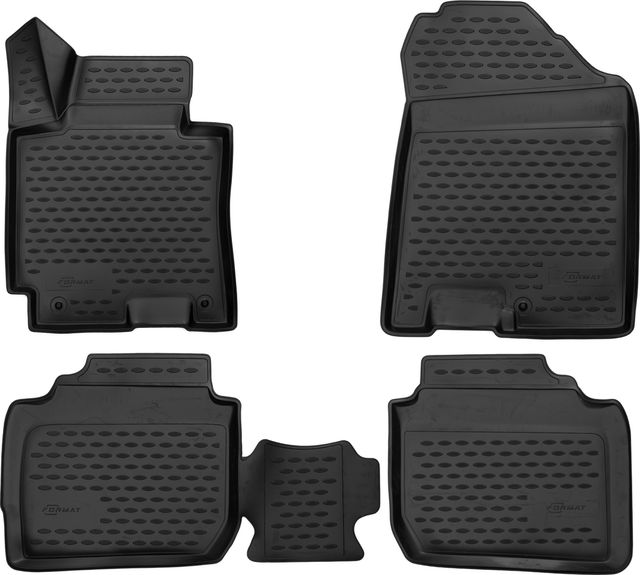 Коврики 3D Format c повышенной износостойкостью для салона Kia Cerato III 2013-2018. Артикул FORMAT.3D.25.48.210