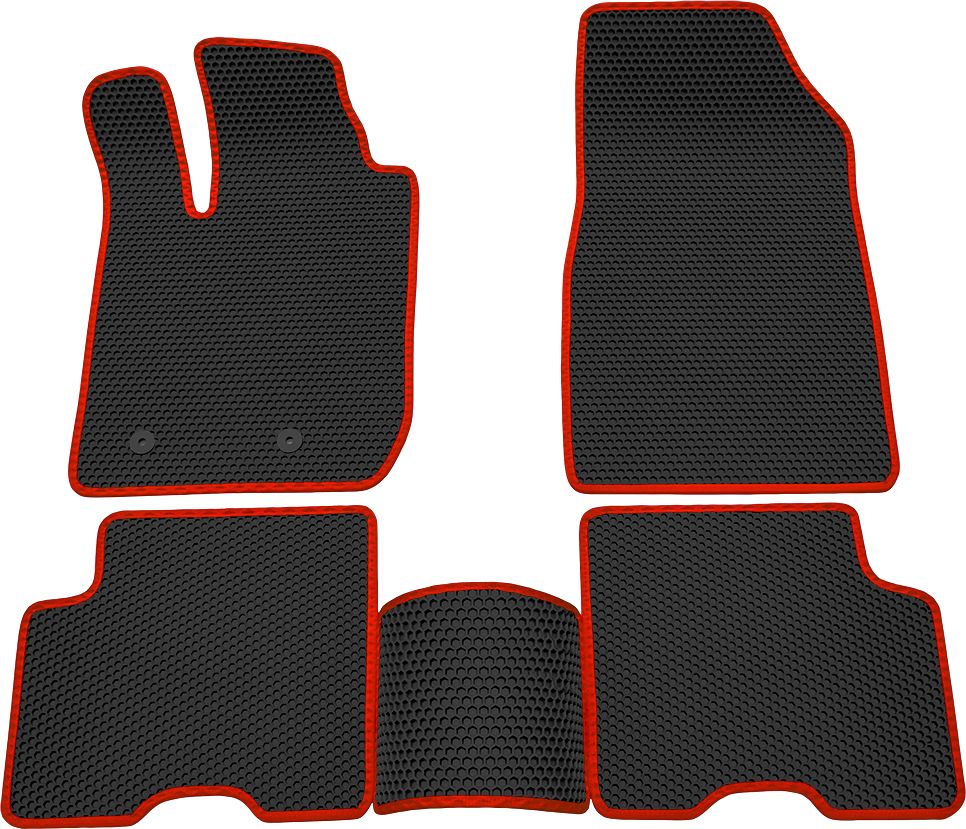 Коврики Rezkon EVA Соты для салона Renault Arkana I 2019-2026 Красный кант. Артикул 9129040104