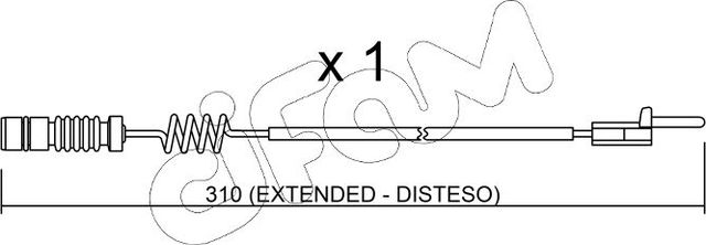 Датчик износа тормозных колодок  Metelli. Артикул SU.162