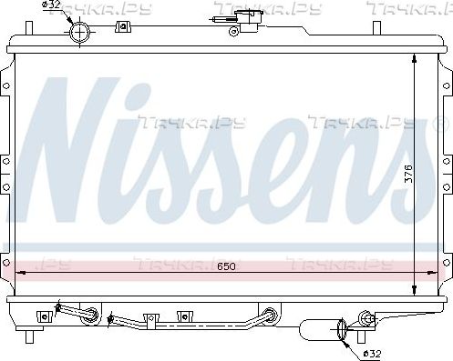 Радиатор охлаждения двигателя Nissens. Артикул 66603