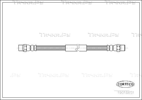 Тормозной шланг Corteco. Артикул 19018651