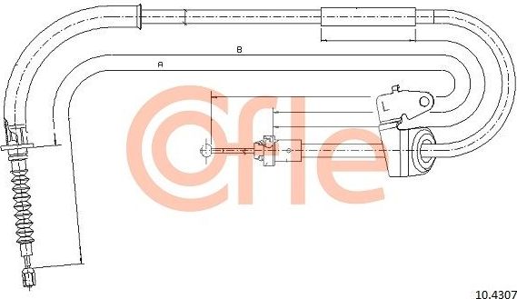 Трос ручника (тросик ручного тормоза) Cofle задний левый для MINI Cabrio II (R57) 2010-2015. Артикул 92.10.4307